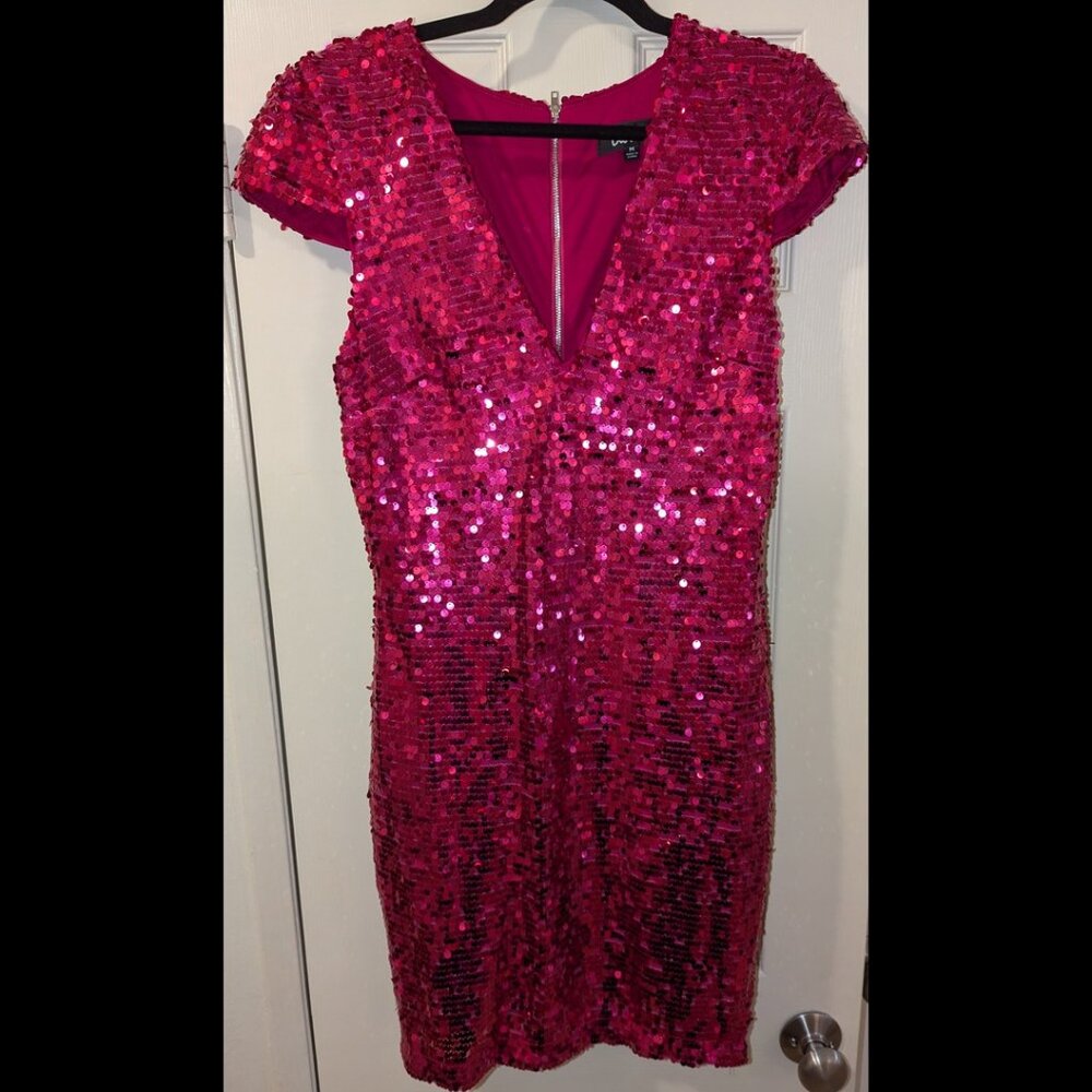 Lulus Pink Sequin Mini NYE/Party Dress Size M